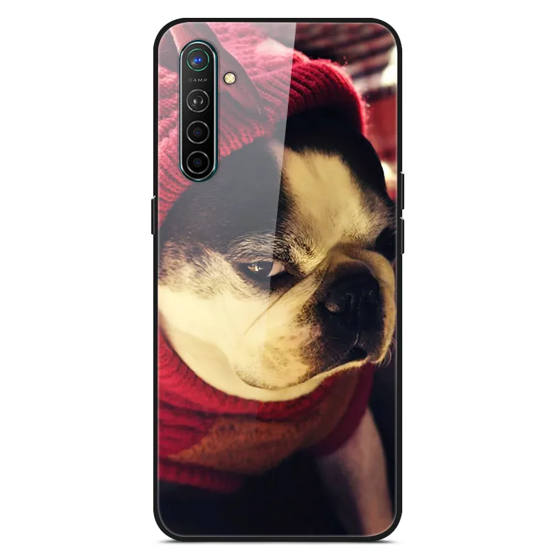 Закаленное Стекло чехол для Oppo Realme X2 чехол пространство цветок чехол для Oppo Realme XT чехол силиконовый бампер чехол для Oppo Realme X2 Pro - Цвет: Серебристый
