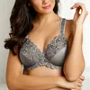 Embroidery Bras Underwear Women Plus Size Sexy Thin Bra Lace Bra Black White Gray 36 38 40 42 44 46 48 50 52 54 F G H I ► Photo 3/6