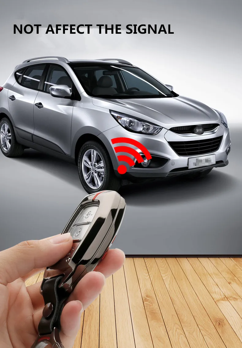 Чехол для ключей из цинкового сплава для hyundai IX25 IX35 I20 I30 I40 hb20 Santa Fe Creta Solaris 3 кнопки креативный автомобильный Стайлинг