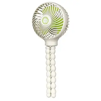 

Foldable portable fan blue portable USB mini clip type desktop fan baby stroller octopus fan handheld rechargeable battery