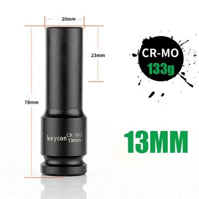 8-32mm Impact Socket 1/2 Inch Air Socket Adopter Metric Universal Pneumatic Socket Wrench Head for Electric /Air Impact Wrench - Цвет: 13mm