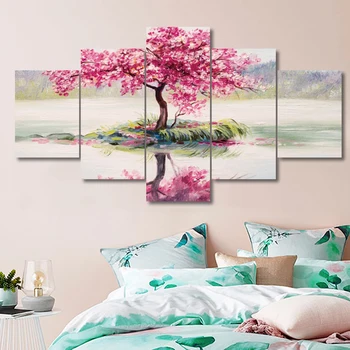 

Cherry Blossoms Tree Canvas Prints Painting Home Decoration Wall Art Paintings Pictures For Living Room Bedroom No Frame
