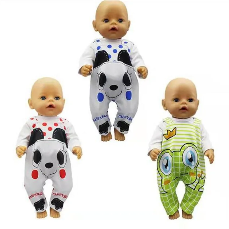 

Doll Clothes Accessories Born New Baby Fit 17 inch 43cm White Frog Cat Clothes For Baby Birthday Gift