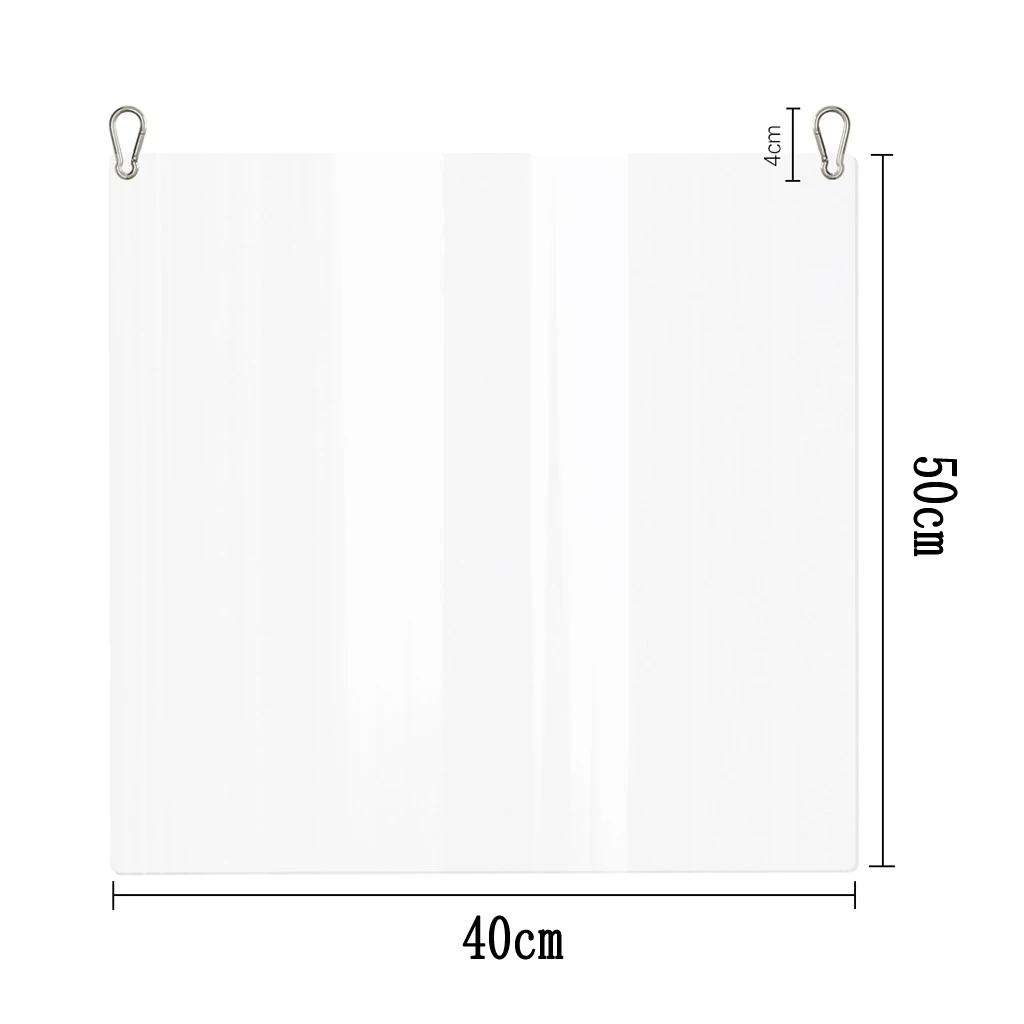 Hanging SNEEZE GUARD Table Desk Countertop Checkout Screen Clear Acrylic Perfection Reception Side for Nail Salon Health Manage