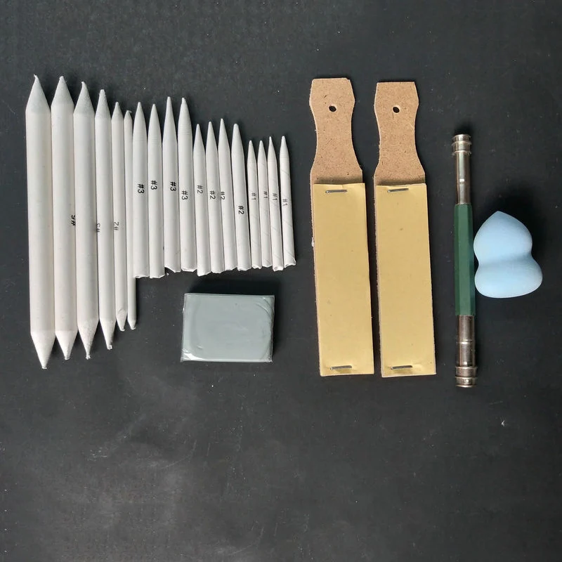 Conjunto de Papel Novo Profissional Apagável Lápis Carvão Vegetal Esboço Ferramentas Vara Acessórios Dom668 2 Material escolar e de escritório