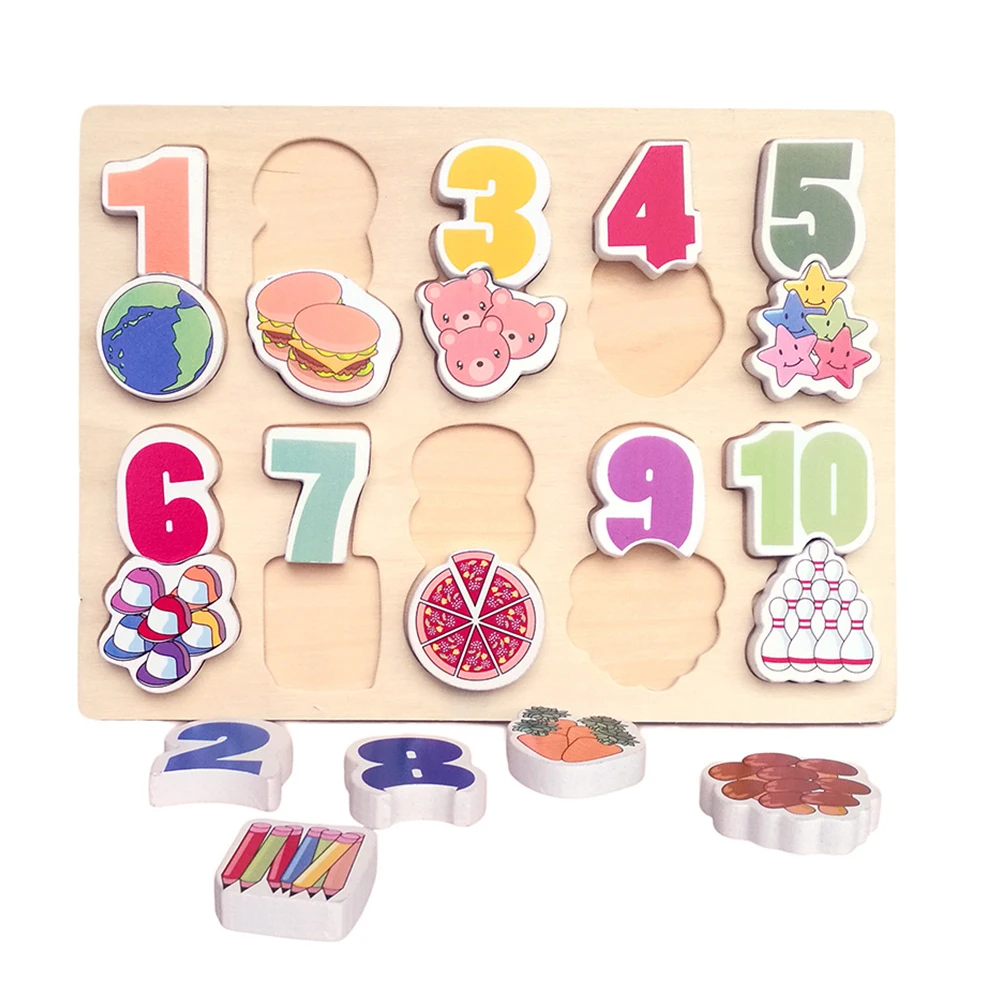 Ephex Durable Wooden Education Learning Board Novelty 2 in 1 Beginning Ability 3d Puzzle Practical Geometric Model