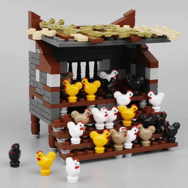 10 шт. Детский конструктор MOC цыплята|Блочные конструкторы| |