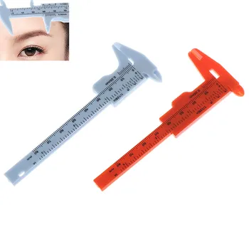 

1PC Microblading Reusable Makeup Measure Eyebrow Guide Ruler Permanent Plastic Caliper Tools New