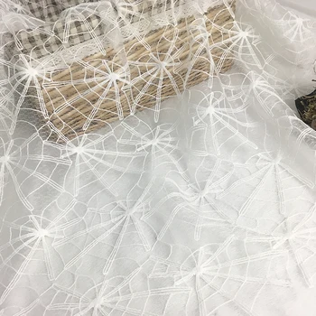 

one meter Quality gauze tissu Spider web embroidery fabric High grade dress wedding dress DIY patchwork