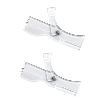 

2Pcs Beard Trimming Shaper Rotating Men Beard Shaping Styling Template Comb