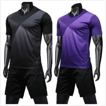 

High Quality Customize Soccer Jerseys Shorts Set Embroidered Print Company Team Logo Adult Youth Kids Football Uniforms T-Shirts