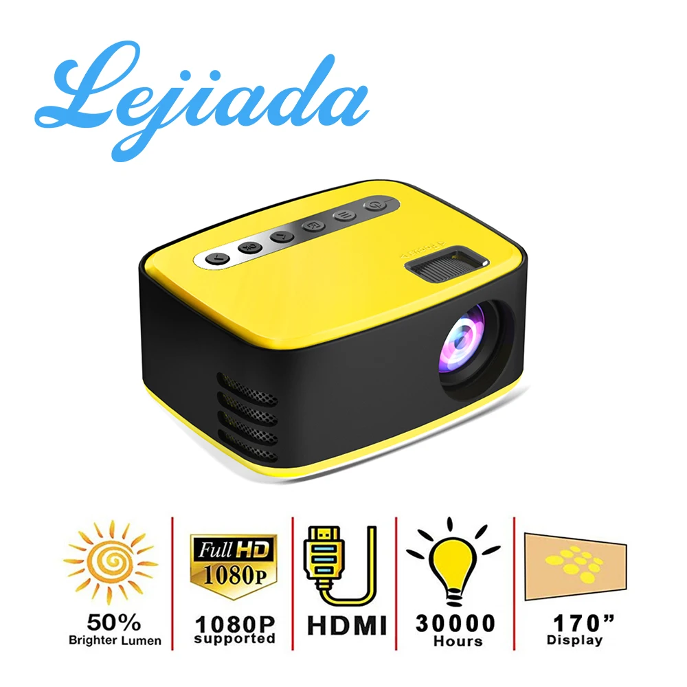 LEJIADA Новый T20 мини Портативный 1080P USB HD светодиодный домашний медиа-видеоплеер