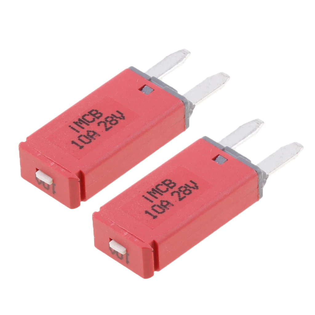 2 Pack Car ATM Mini Blade Fuse Kit Circuit Breaker Manual Reset