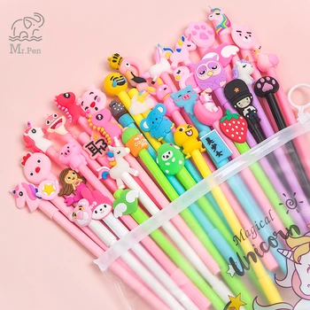 

20Pcs/set Gel Pen Unicorn Pen Stationery Kawaii School Supplies Gel Pen with Bag School Stationery Office Supplies Kids Gifts