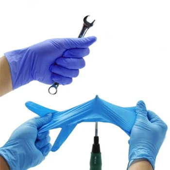 

100pcs Disposable Food Grade Latex Gloves Non-Slip Acid and Alkali Laboratory Rubber Latex Gloves Household Cleaning Products