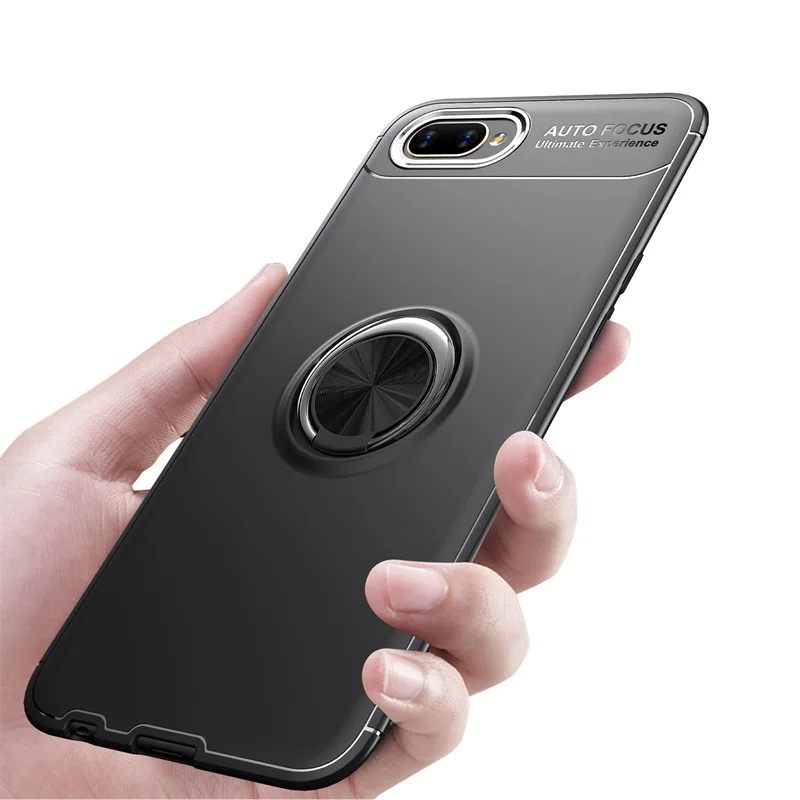 Роскошный чехол для телефона OPPO Realme C2, чехол, чехлы, держатель для пальцев, мягкое силиконовое покрытие, задняя оболочка для OPPO A1K, чехол, чехол