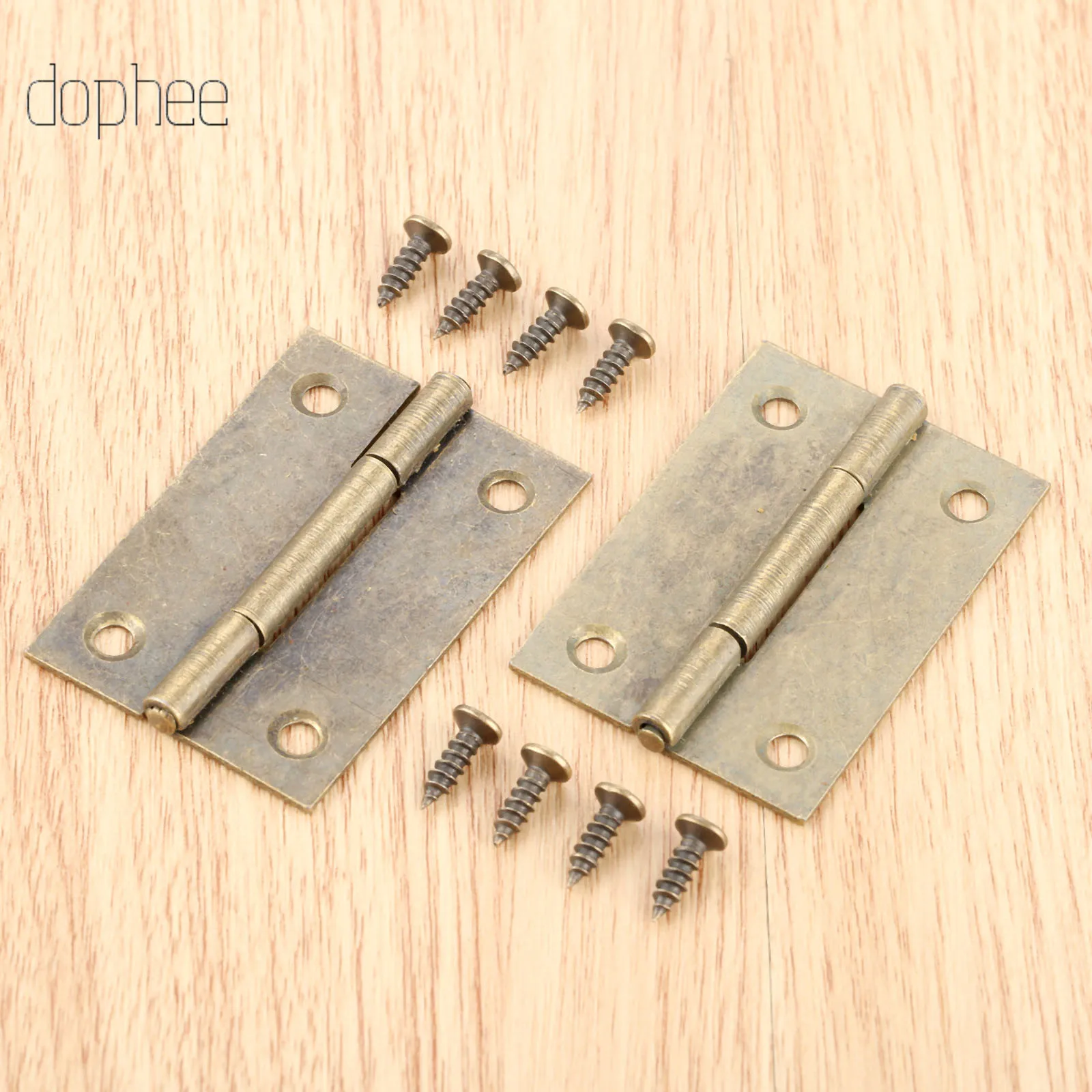 Dophee 2/4/10 шт Мини шкаф с выдвижными ящиками стальной шарнир Медь золотое ожерелье петля 4 небольших петли с отверстиями высокого корпус из качественного цинкового сплава