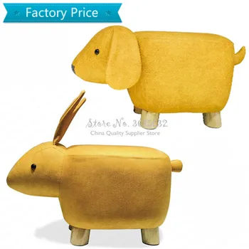

Creative Animal Stool Fashion Rabbit/ Dog Home Coffee Table Change Shoes Stools Gift Cartoon Solid Small Sofa Chair