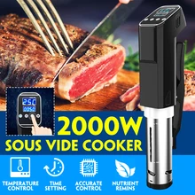 AUGIENB вакуумная медленная Sous Vide кухонная плита 2000 Вт 15л мощный погружной циркулятор машина цифровой таймер дисплей Нержавеющая сталь