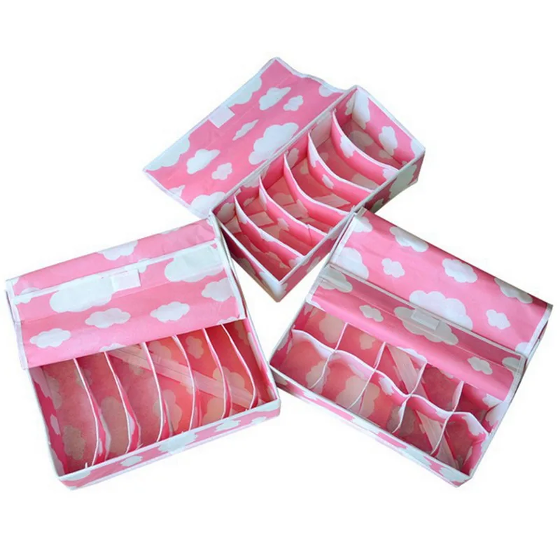 HIFUAR Multi-size Underwear Bras box Organizer Storage Boxes Scarfs Sock Divider Lidded Closet Boxes Accessories Wholesale