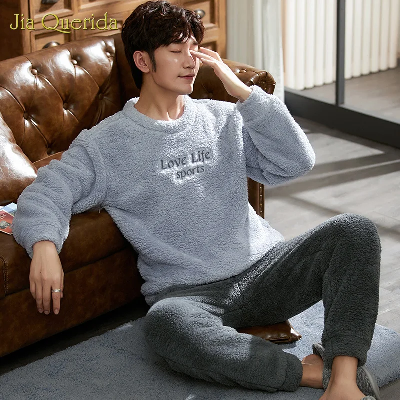 Sleepwear Men 2020 New Fashion Pijama Hombre High Quality Particle Fleece Soft Homewear Sproty Pajamas Super Warm Home Suit Male Sleepwear Men 2020 New Fashion Pijama Hombre High Quality Particle Fleece Soft Homewear Sproty Pajamas Super Warm Home Suit Male