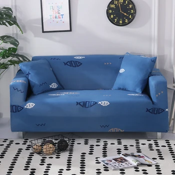 

SOFTBATFY Many Fish Sofa Cover Elastic All-inclusive Couch Case for Different Shape Sofa L-Style Sofa Case Dropshipping