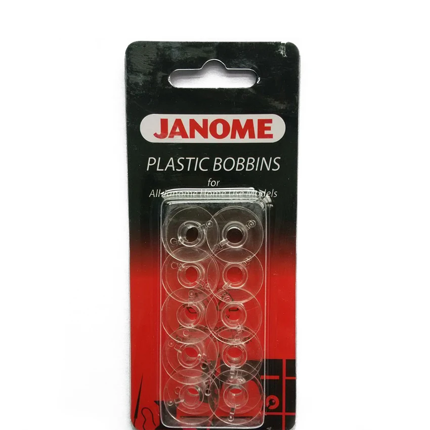 JANOME Plastic Bobbins x10 in Packet for All Janome Home Use Model 200122005|bobbins plastic|bobbinbobbins janome |