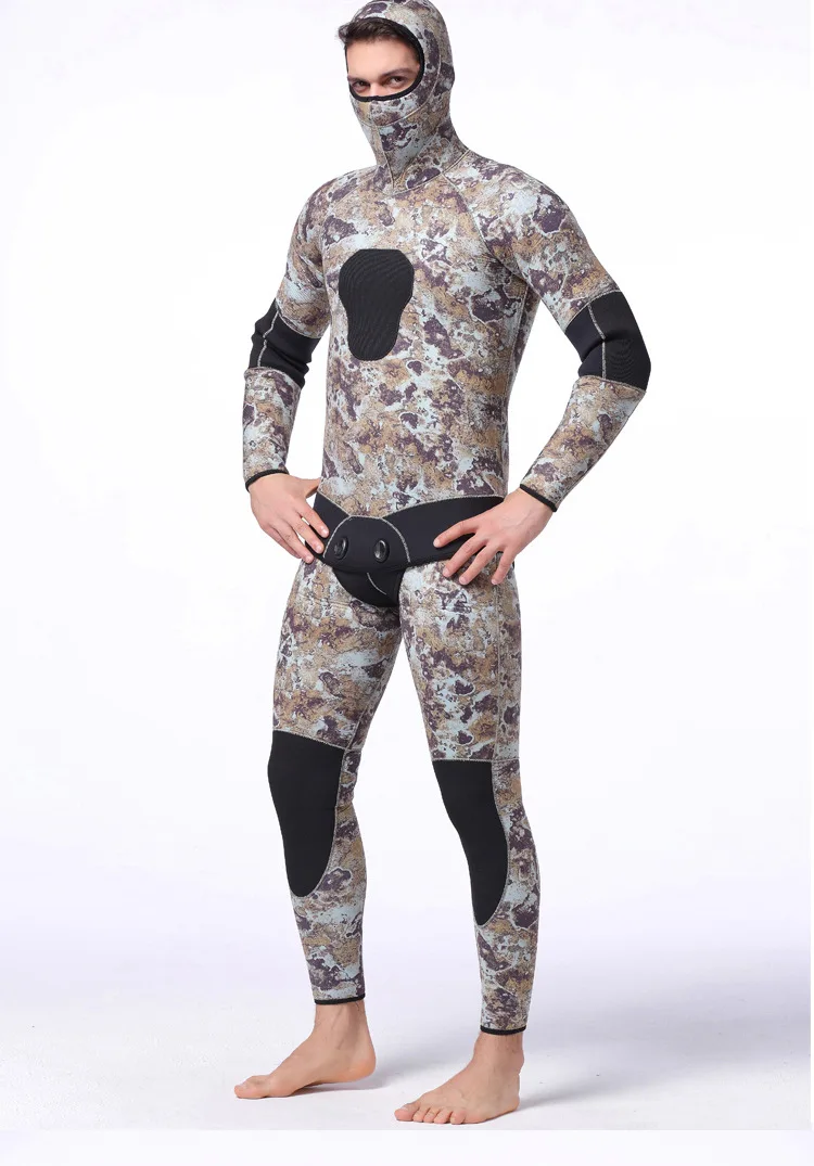 

Sbart Men Two Piece Neoprene Wetsuit 5MM Long Sleeve Diving Suit Full Body Warm Scuba Diving Snorkeling Spearfishing Swimwear