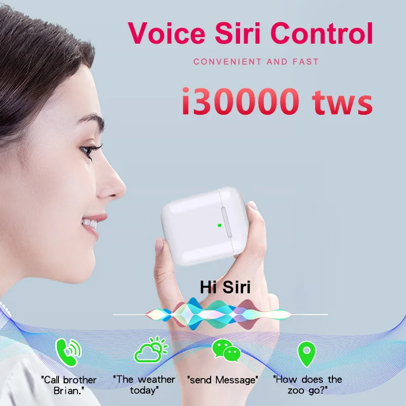 

Original i30000 TWS Smart Sensor Wireless Earphone 8D Super Bass headset pk w1 h1 chip pk i10 i20 i30 i100 i500 i9000 i10000 tws