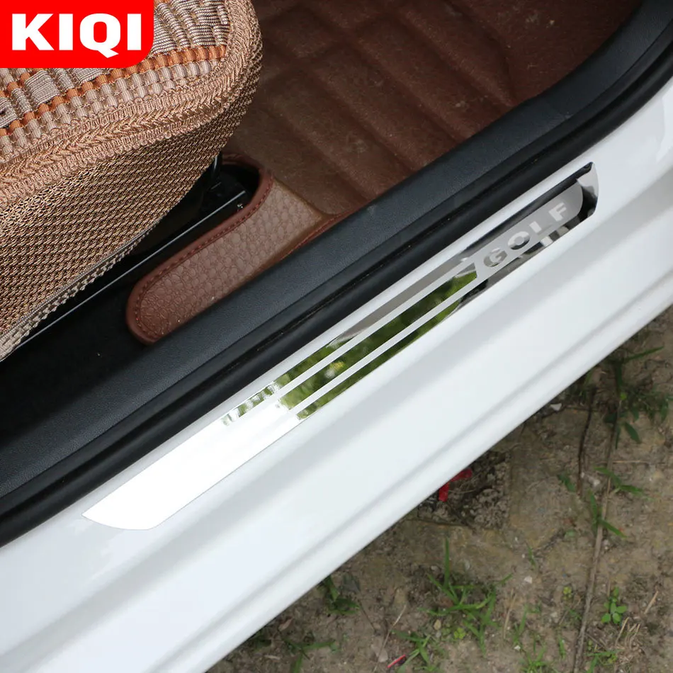 Наклейки на пороги из нержавеющей стали для Volkswagen VW Golf 6 MK6 2009 2010 2011 2012 Аксессуары для стайлинга автомобилей