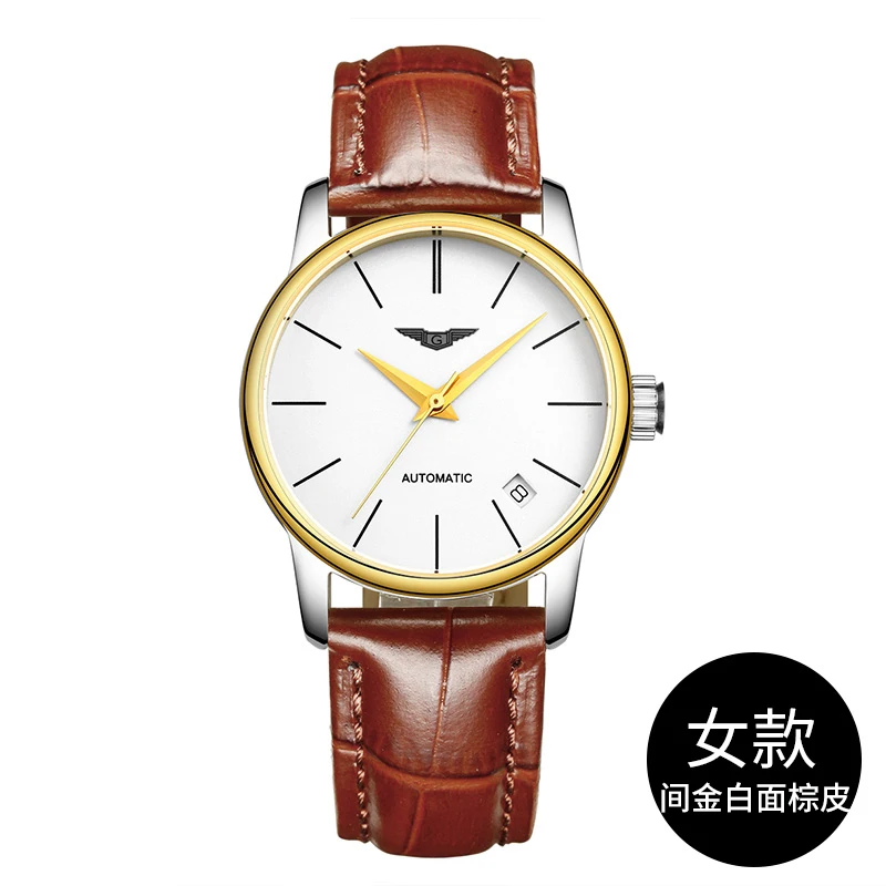 GUANQIN GJ16032 часы женские люксовый бренд Япония MIYOTA Мода Бизнес нержавеющая сталь водонепроницаемые автоматические механические часы - Цвет: Зеленый