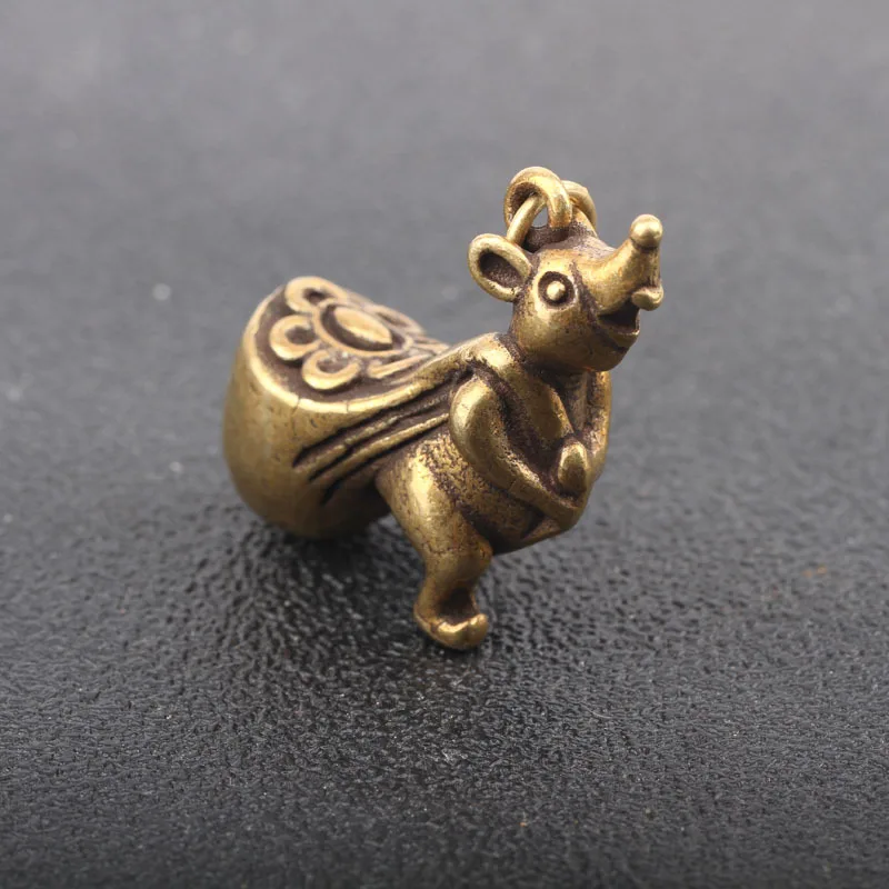 Медная фигурка крысы домашнее украшение для гостиной латунная мышь сумка денег