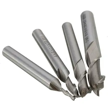 

2 Flute High Speed Steel Aluminium End Milling Cutter CNC Bit Engraving Tools