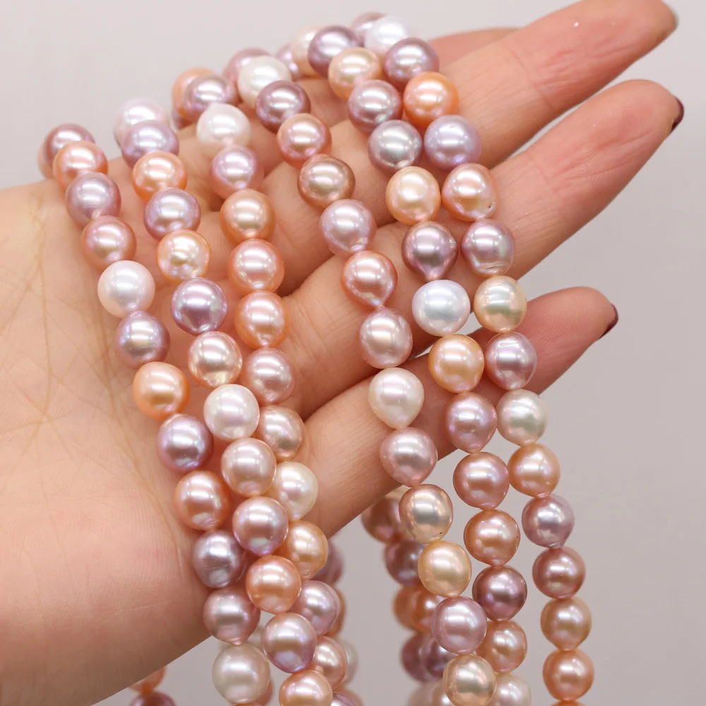 

Natural Freshwater Pearl Mix-Color Rice-Shaped Loose Beads 8-9 mm For Jewelry Making DIY Necklace Bracelet Earrings Accessories
