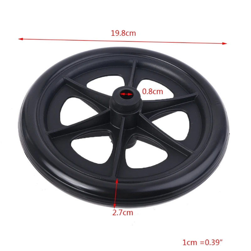 Rodas de cadeira com 2 peças, rolos pequenos para cadeira com rodas de 8"-2