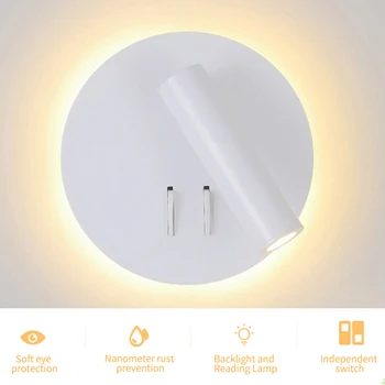 

LED Wall Lamps Reading 3W 6W Strip light Back light bedroom Study living room Sconce Adjustable With Switch Bedside Wall light