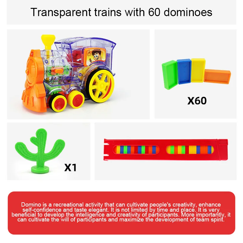 Поезд электрический домино автомобиль модель автомобиля магический автоматическая установка красочные пластиковые домино игрушки BM88