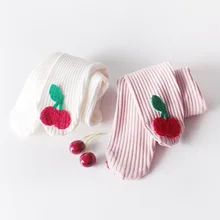 MILANCEL/Леггинсы для малышей; детские леггинсы для девочек; одежда для малышей из чистого хлопка; детские леггинсы в стиле вишни