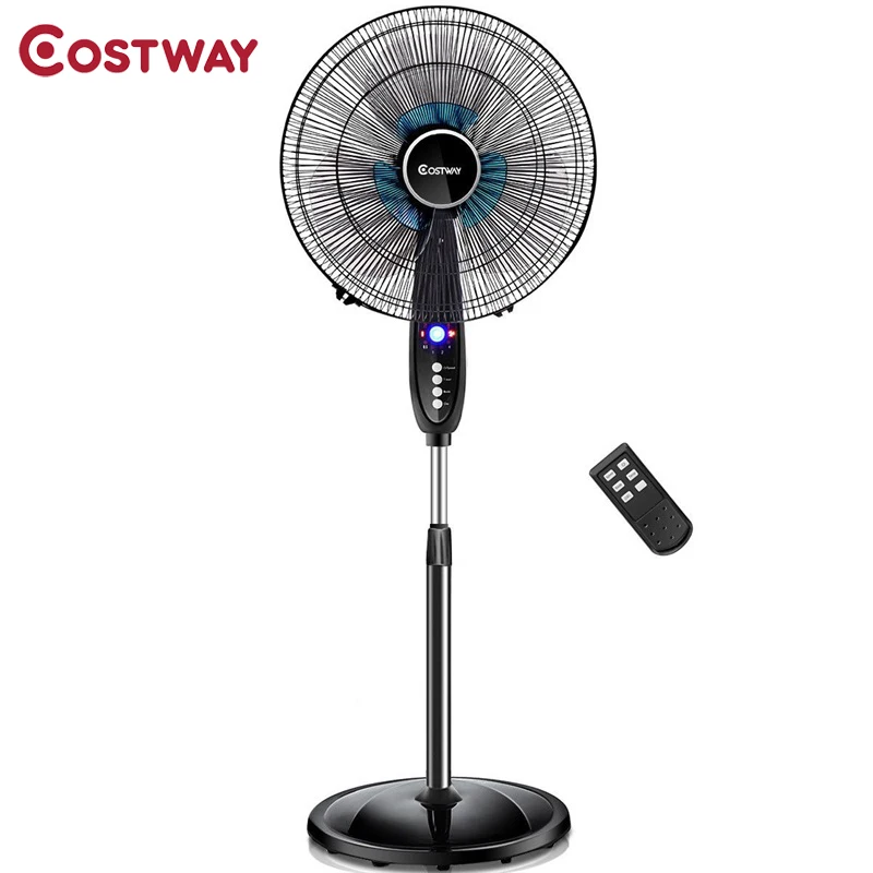 Costway 16 Adjustable Oscillating Pedestal Stand Fan Air Cooling