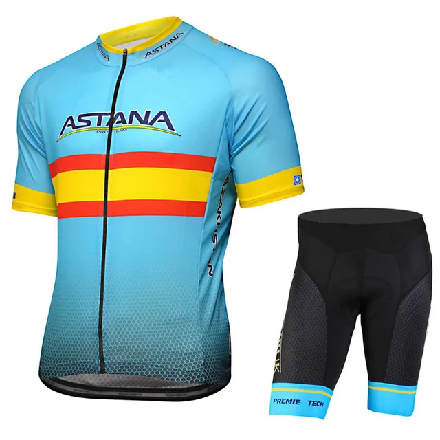 Мужская одежда для велоспорта Астана майки для велоспорта Одежда для велоспорта Велоспорт/Летняя команда дорога Cycliste 9D гель - Цвет: C1