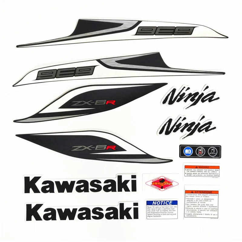 Мотоцикл для Kawasaki NinjaZX6R 13 Ninja ZX6R 2013 полный комплект высокого качества наклейка - Цвет: Зеленый