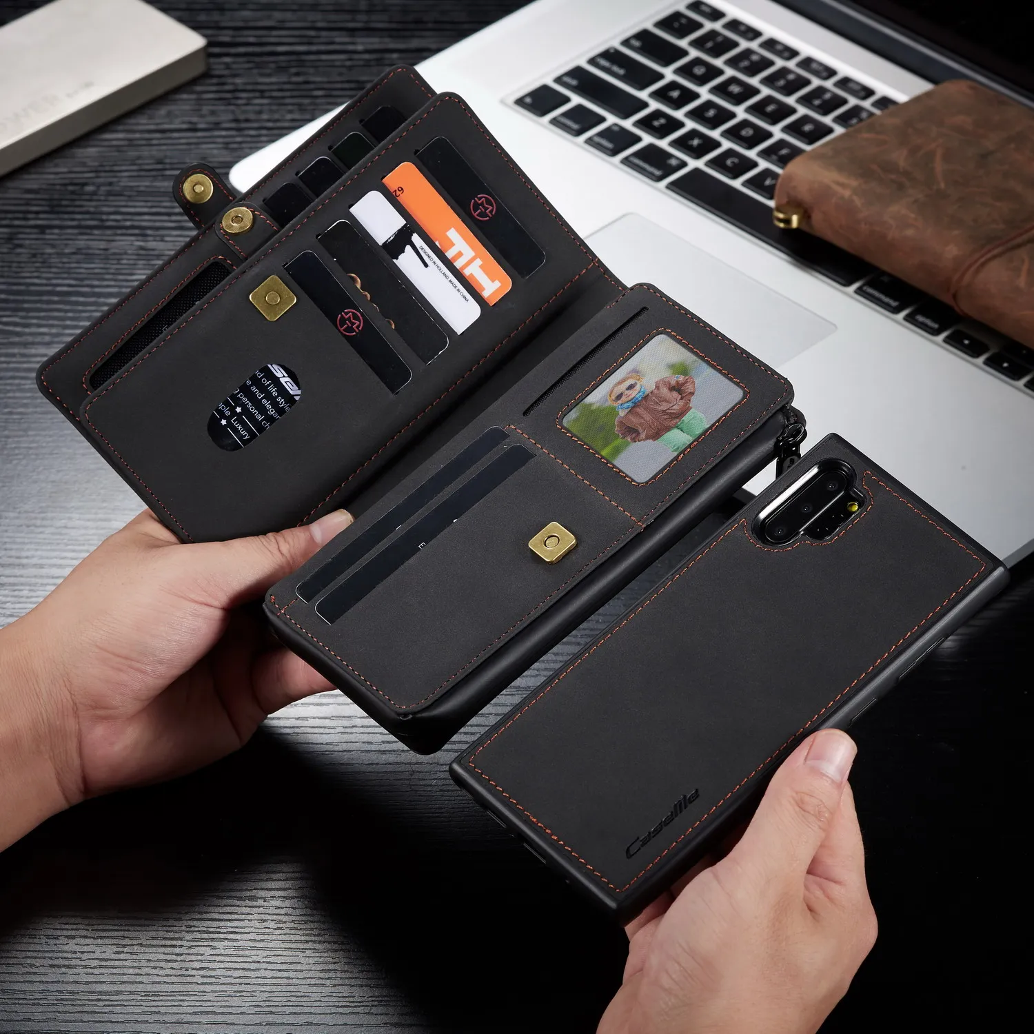 

Multi Function Wallet Case For Samsung Galaxy Note10 And Note10Plus Mobile Phone Case, Which Can Place Cash Credit Card.
