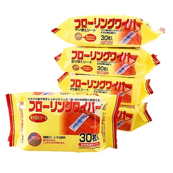 

30Pcs / Pack Disposable Bed Linen Floor Cleaning Wipes Electrostatic Mop Dusting Paper 5 Packs