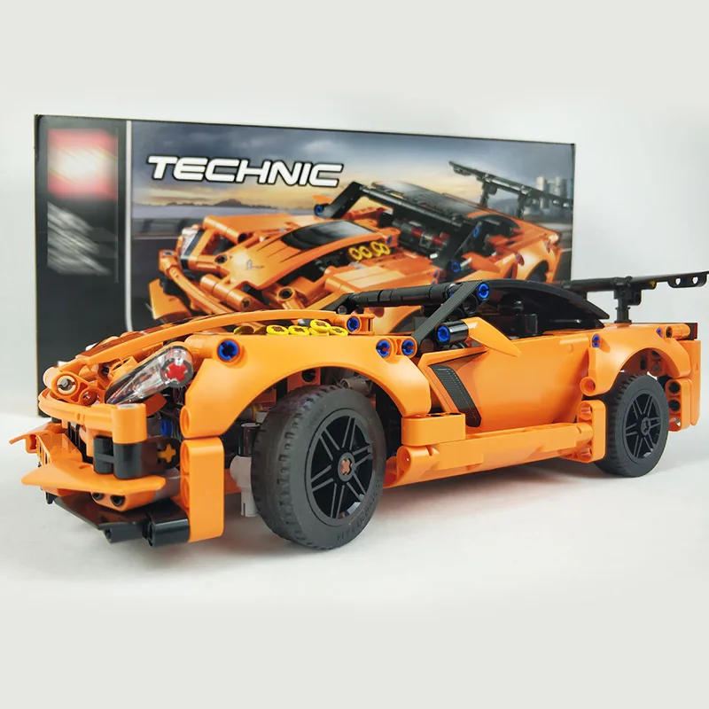 Kaufen Decool Bausteine Moc Chevrolet Corvette ZR1 Super Racing Auto Modell technik Kinder Spielzeug Ziegel Weihnachten Geschenk