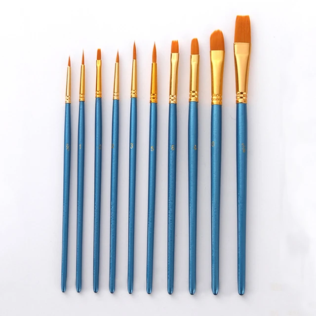 Watercolor Paint Brushes Set - 10 Pcs Artists Paint Brush Set Acrylic  Watercolor - Aliexpress