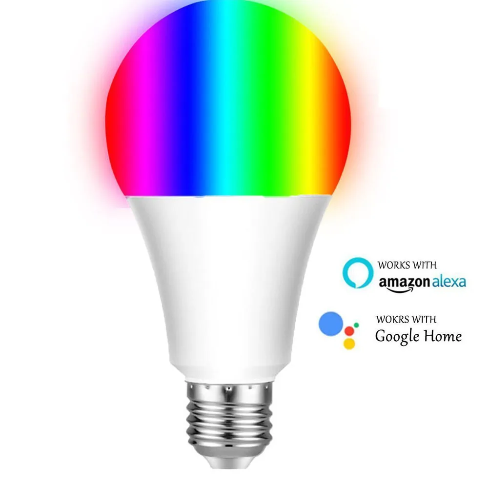 E27/B22/E26/E14 умная лампа RGB светодиодный Wi-Fi светильник для Android Apple дистанционное управление дома