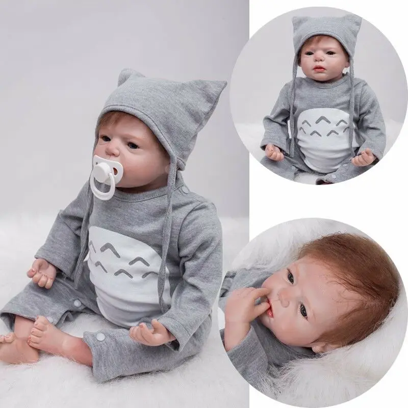 

Ручная работа, кукла новорожденного 22 '', Мягкая силиконовая виниловая игрушка для новорожденного ребенка