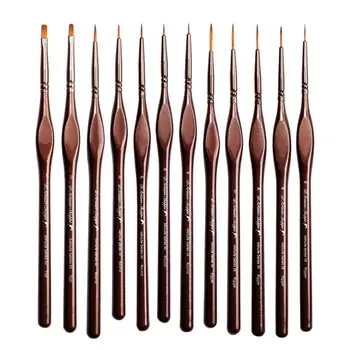 

12 Gold Nylon Capillary Drawing Pens With Triangular Bar