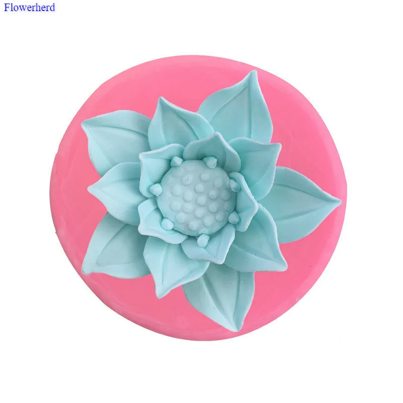 3d форма лотоса силиконовая руководство помадка в виде цветка для выпечки