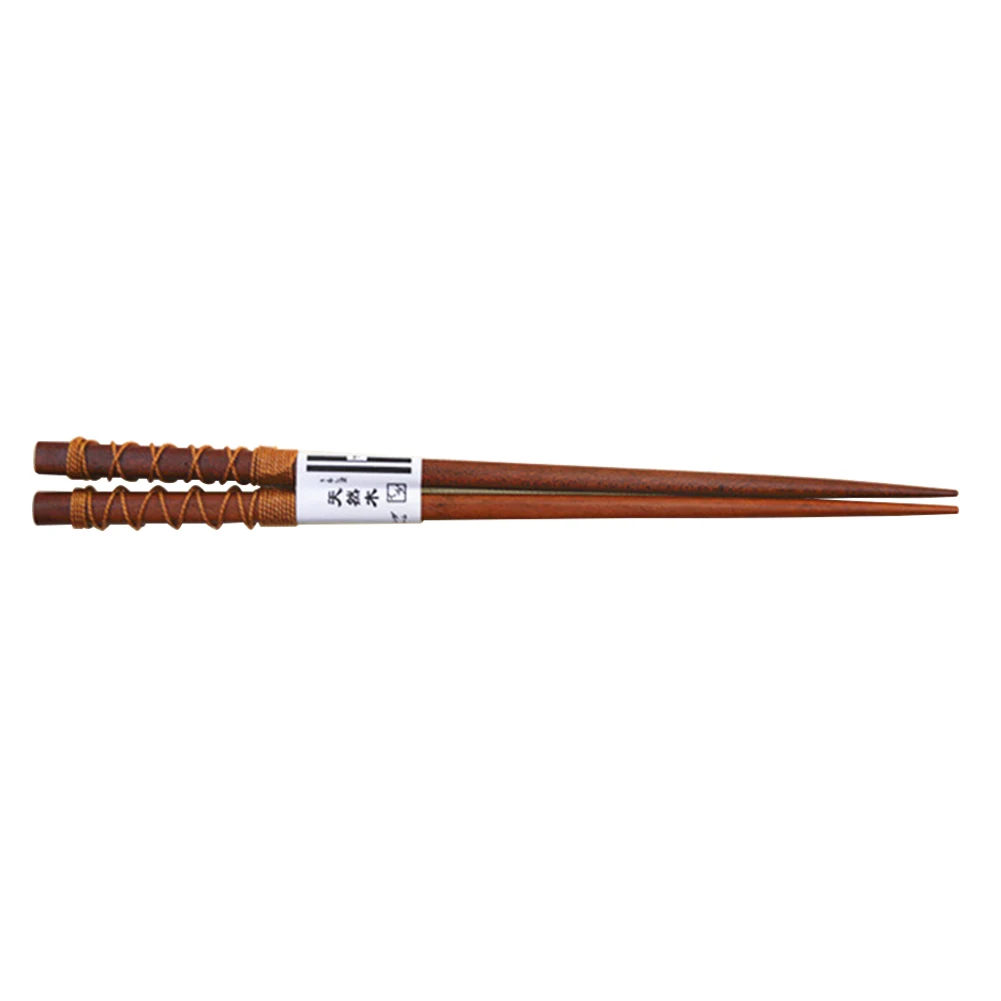 Натуральный каштан дерево Chopsticks провод натуральные деревянные палочки для еды Прямая Модные прочные палочки для еды ручной работы#20 - Цвет: D